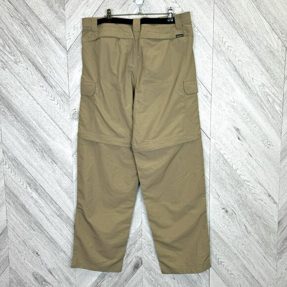 Eddie Bauer Pants Mens 36x32 Convertible First Ascent Outdoor Hiking Khaki Nylon - Picture 3 of 5